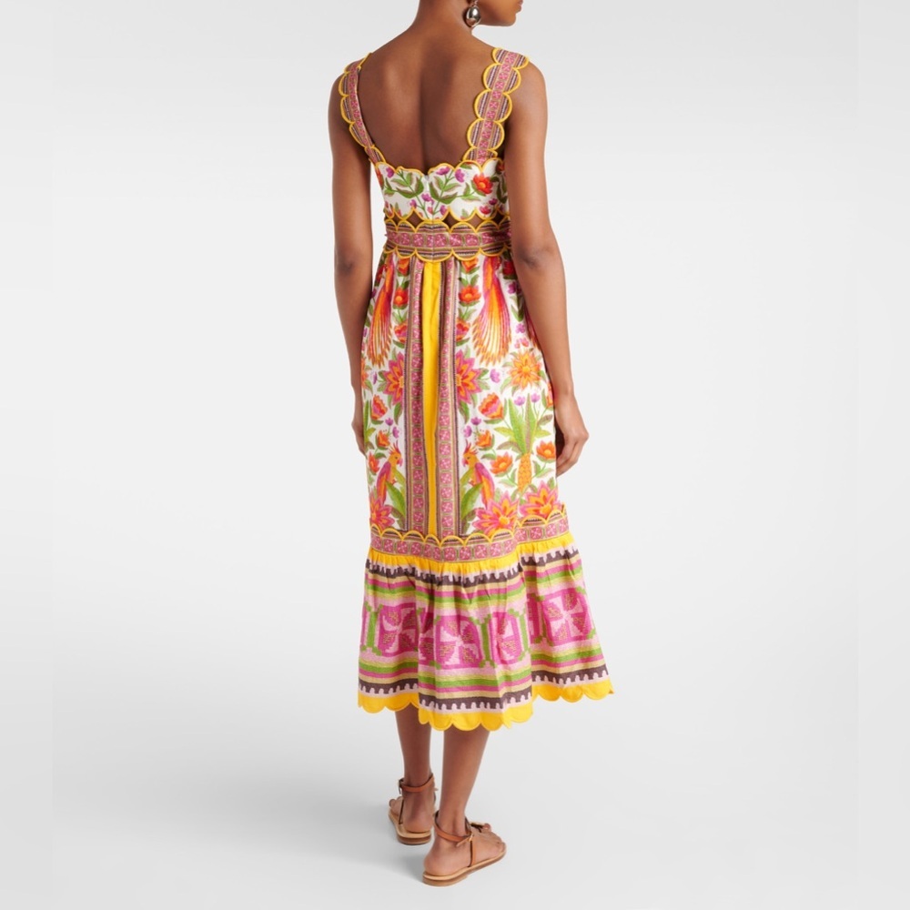 FARM Rio ARARAIS OFF-WHITE MIDI DRESS - Picture 3 of 12